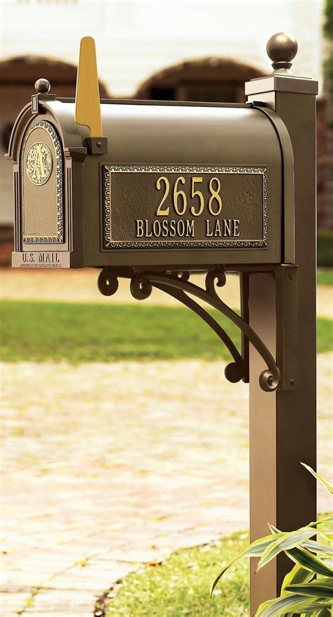 metal numbers for mailbox post